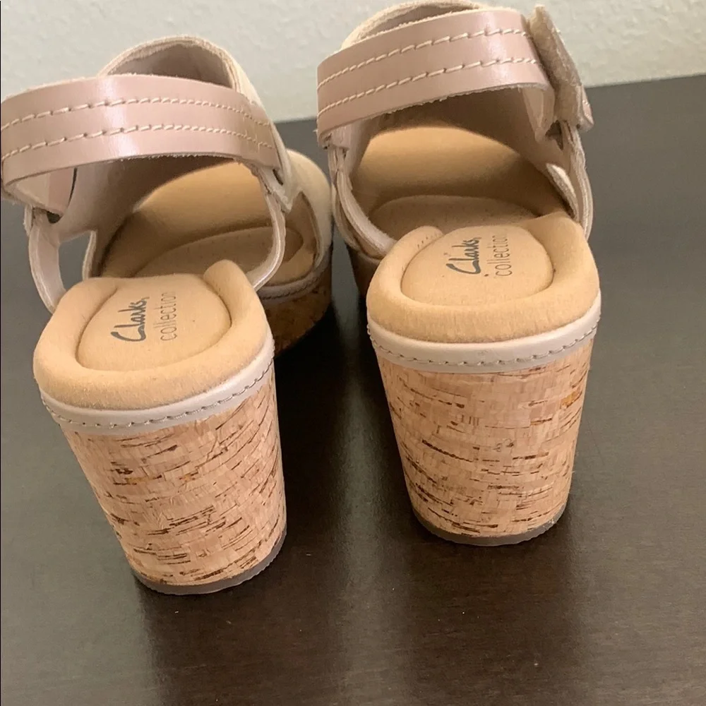 Elegant Women's Cream Wedge Sandals - Picture 7 of 10